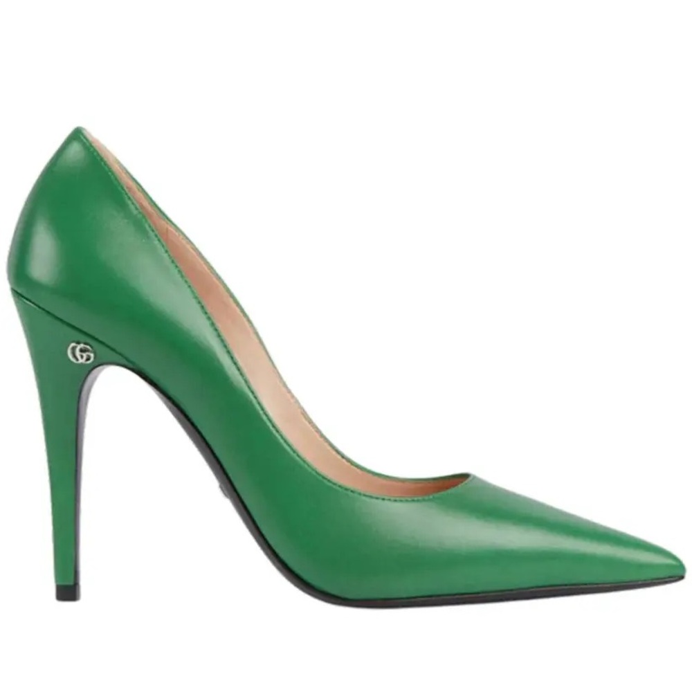 Gucci Green Leather Heels